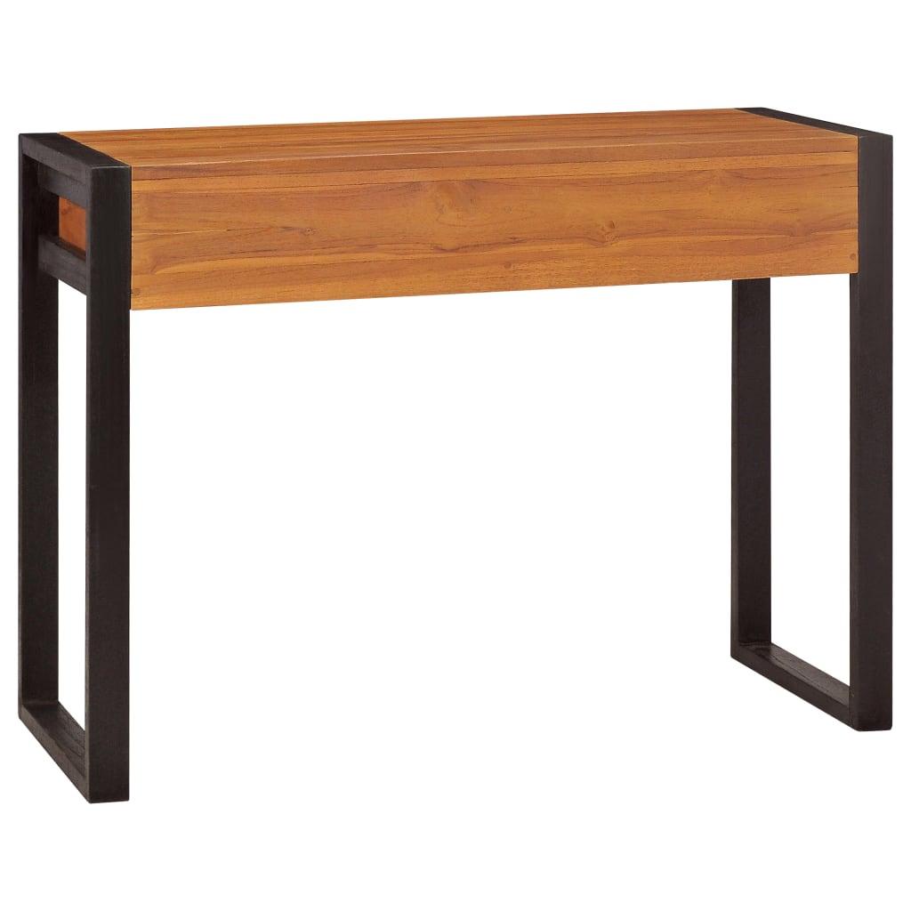 Skrivebord med 2 skuffer 100x40x75 cm teak