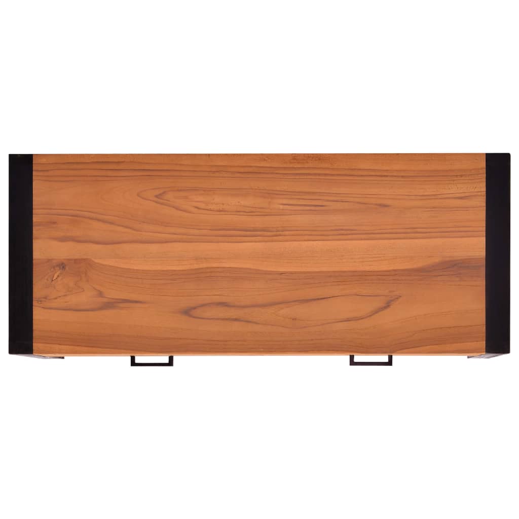 Skrivebord med 2 skuffer 100x40x75 cm teak