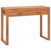 Skrivebord med 2 skuffer 100x40x75 cm teak