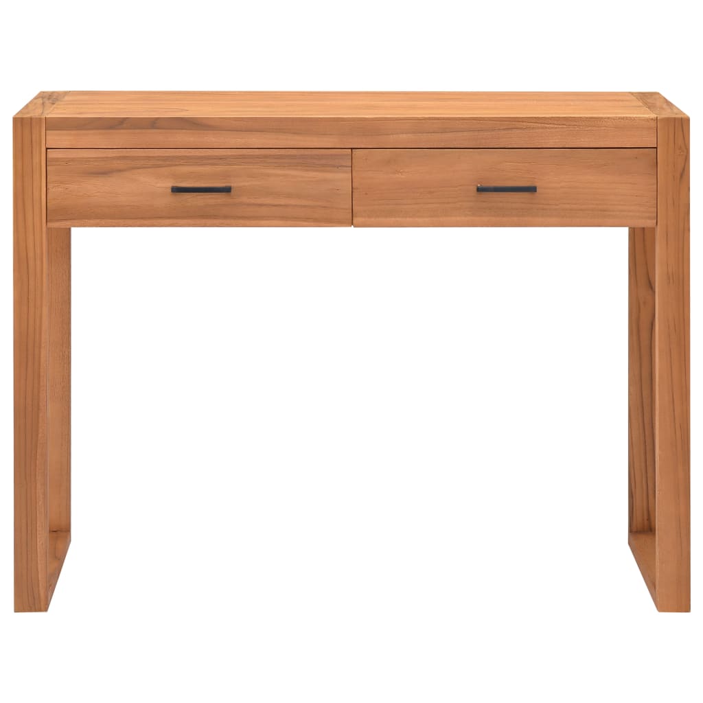 Skrivebord med 2 skuffer 100x40x75 cm teak
