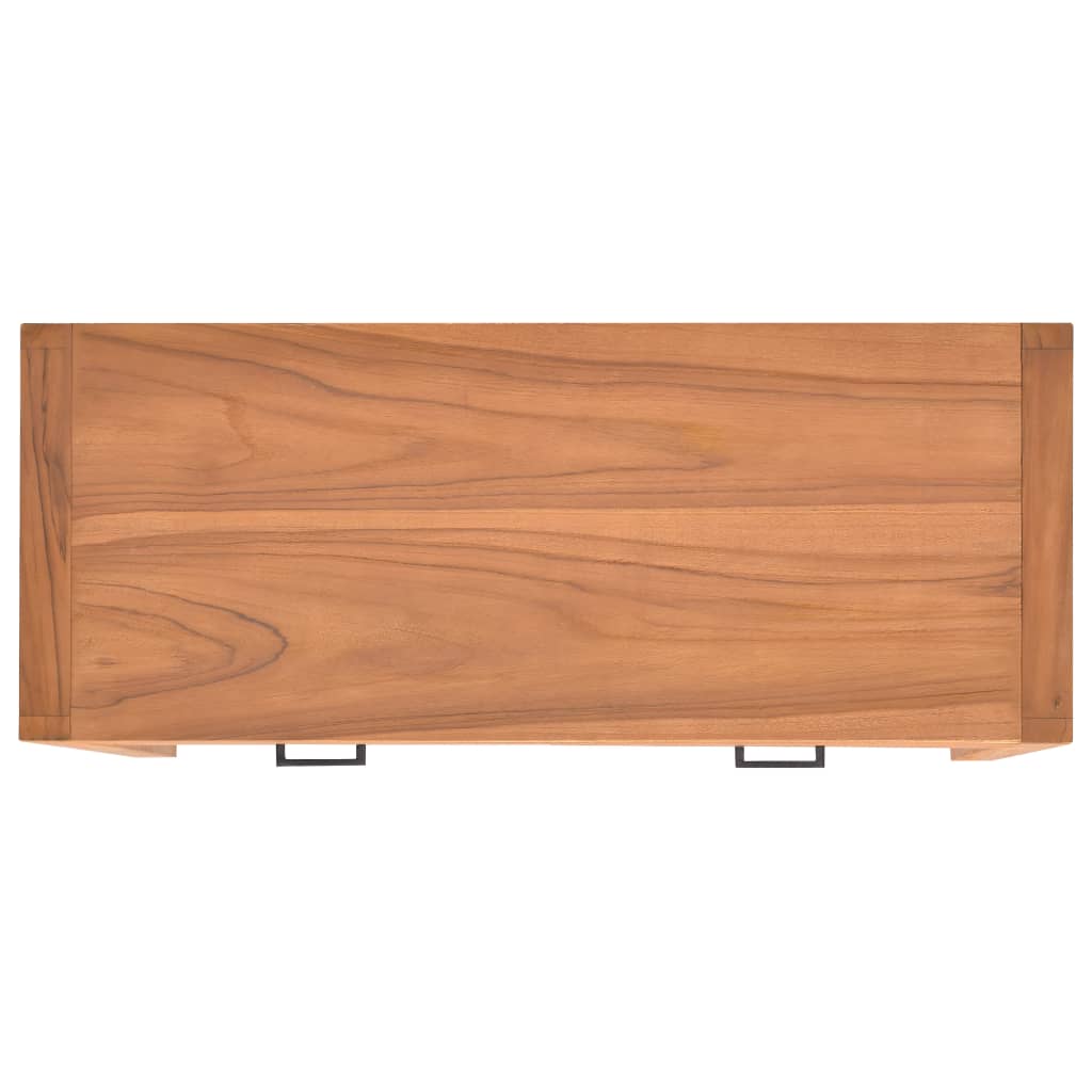 Skrivebord med 2 skuffer 100x40x75 cm teak