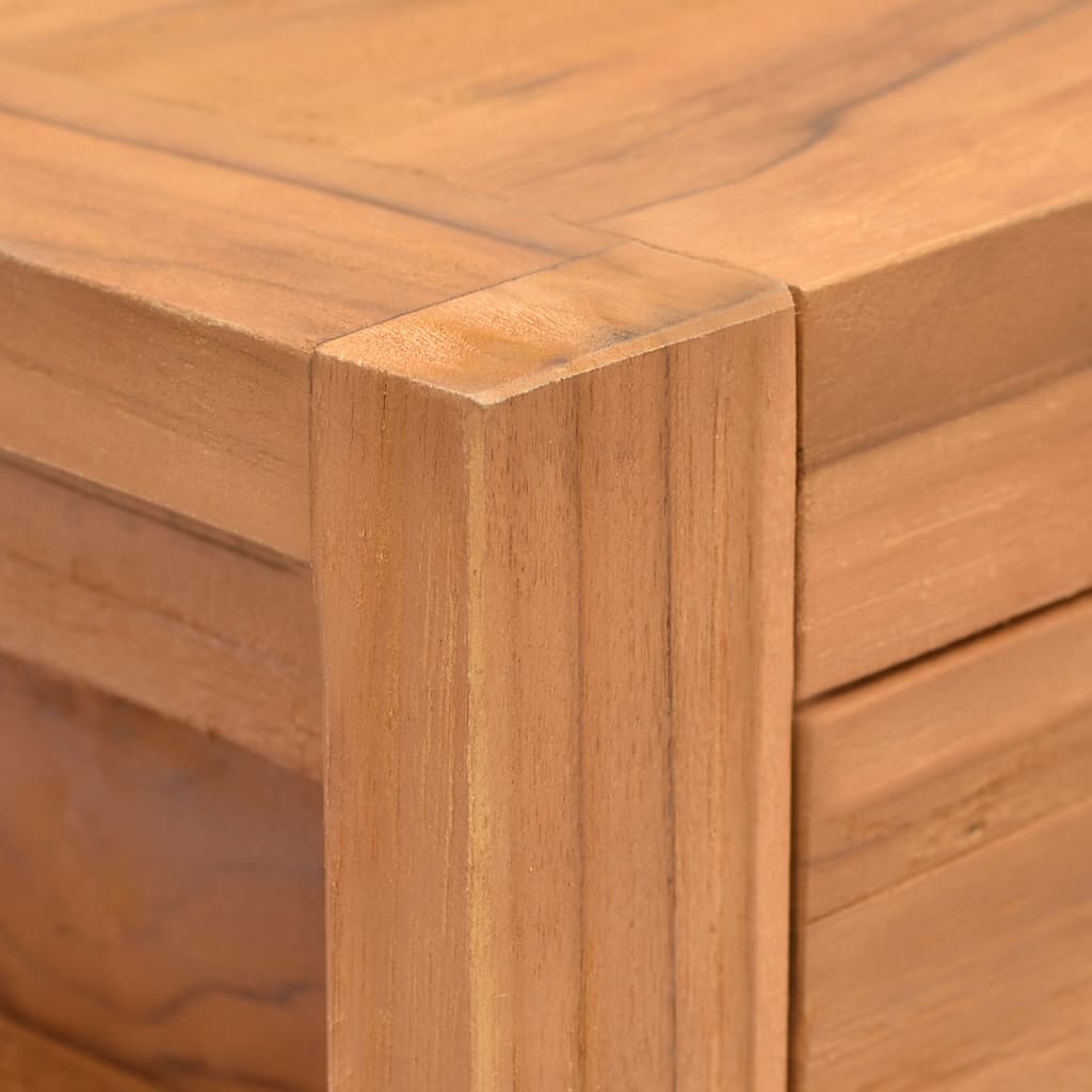 Skrivebord med 2 skuffer 100x40x75 cm teak