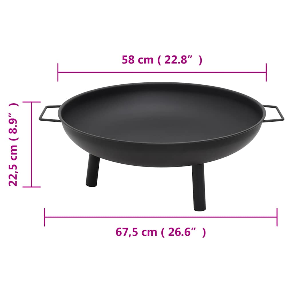Bålfat 67,5x58x22,5 cm stål