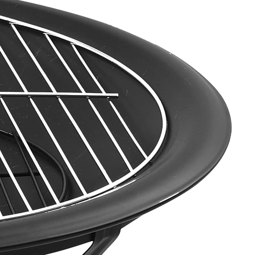 2-i-1 Bålfat og grill med ildrake 56x56x49 cm stål