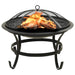 2-i-1 Bålfat og grill med ildrake 56x56x49 cm stål