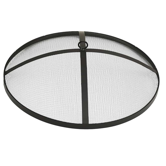 2-i-1 Bålfat og grill med ildrake 59x59x60 cm rustfritt stål