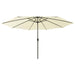 Hageparasoll med LED-lys 400 cm sand vidaXL