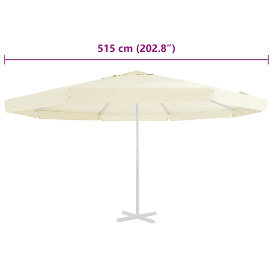 Erstatningsstoff for hageparasoll sand 515 cm vidaXL