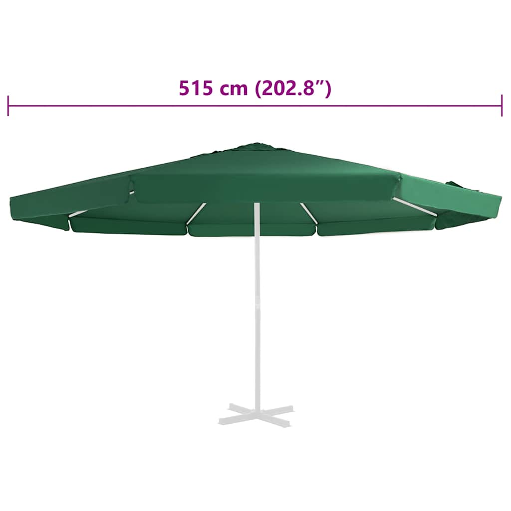 Erstatningsstoff for hageparasoll grønn 515 cm vidaXL