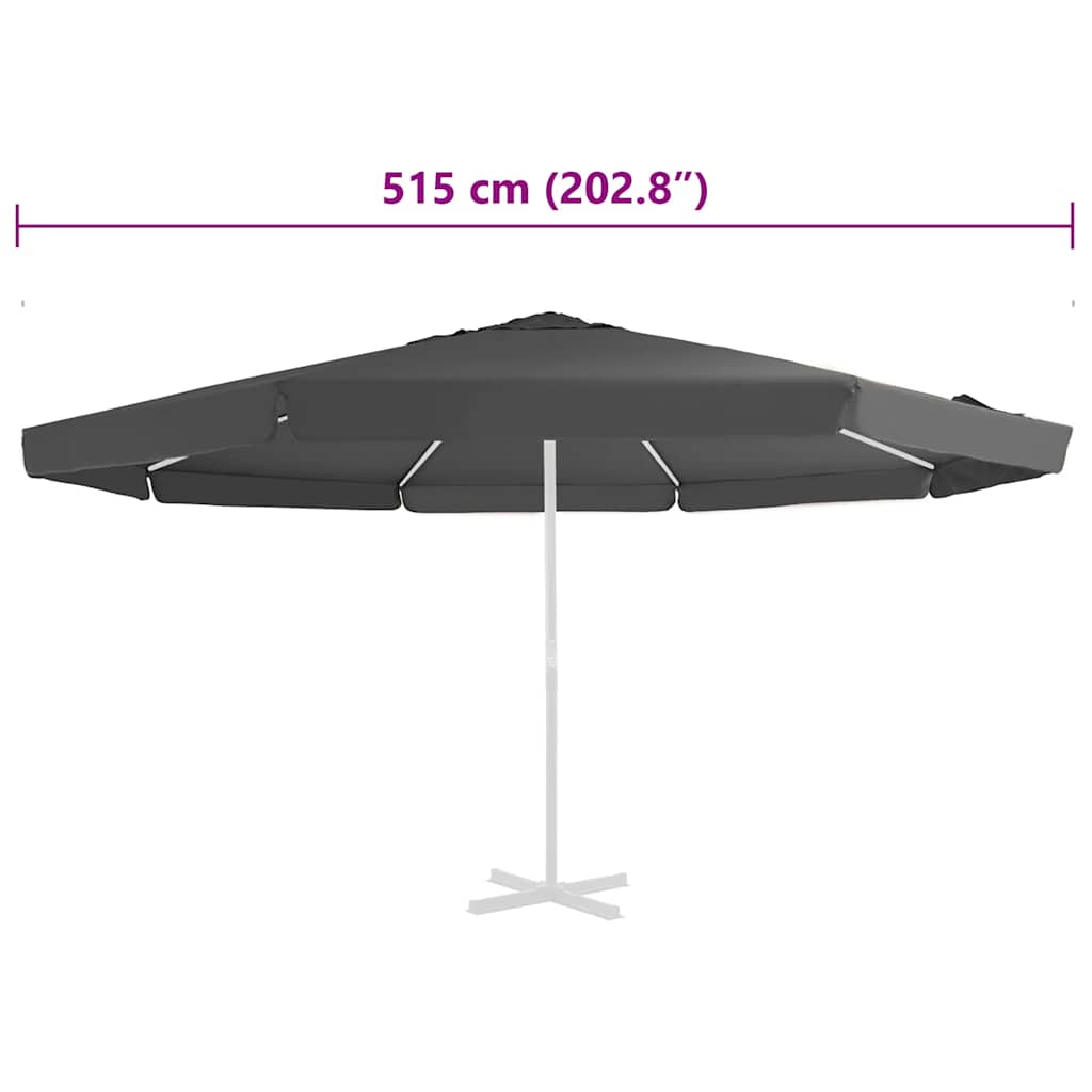 Erstatningsstoff for hageparasoll antrasitt 515 cm vidaXL