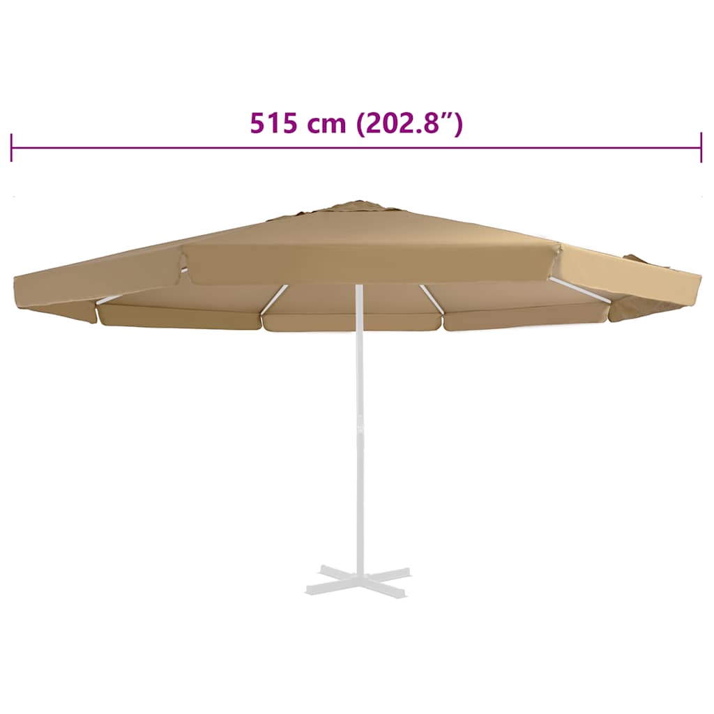 Erstatningsstoff for hageparasoll gråbrun 515 cm vidaXL