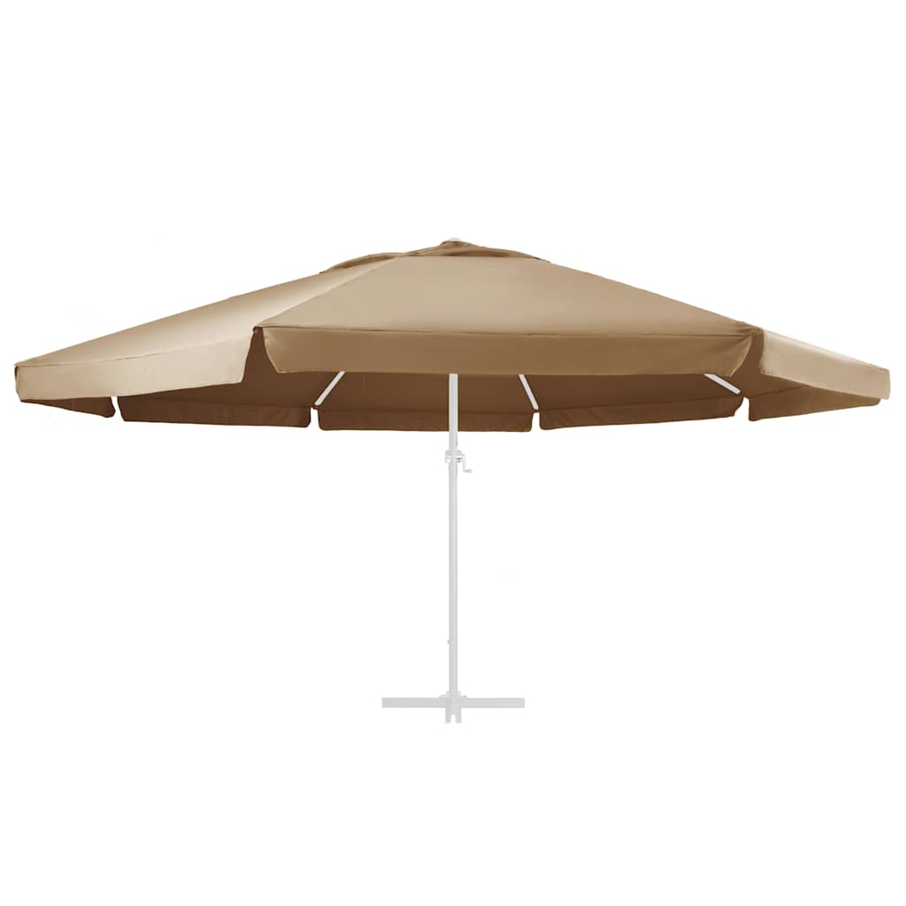 Erstatningsstoff for hageparasoll gråbrun 610 cm vidaXL