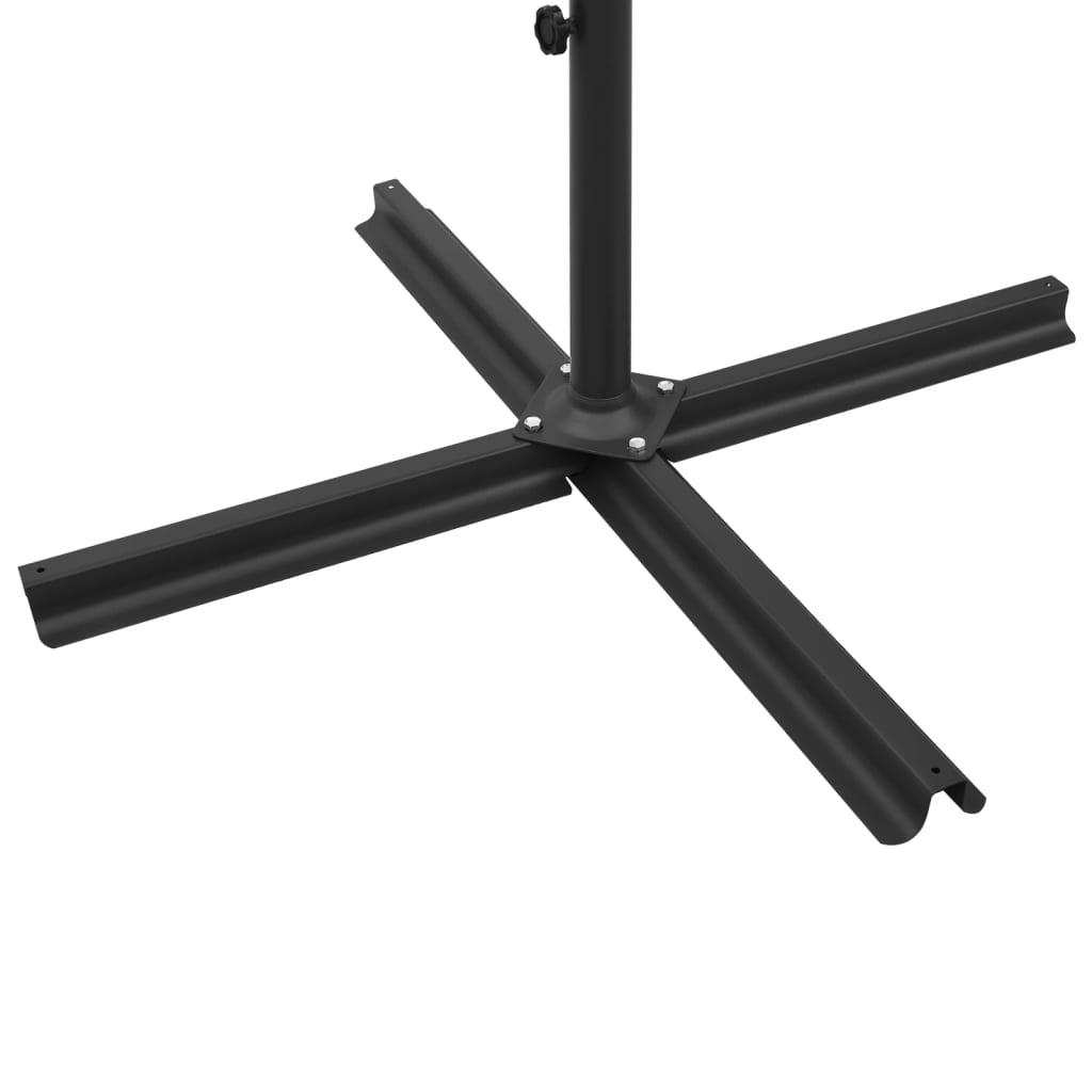 Dobbel hageparasoll med stålstang antrasitt 600x300 cm vidaXL