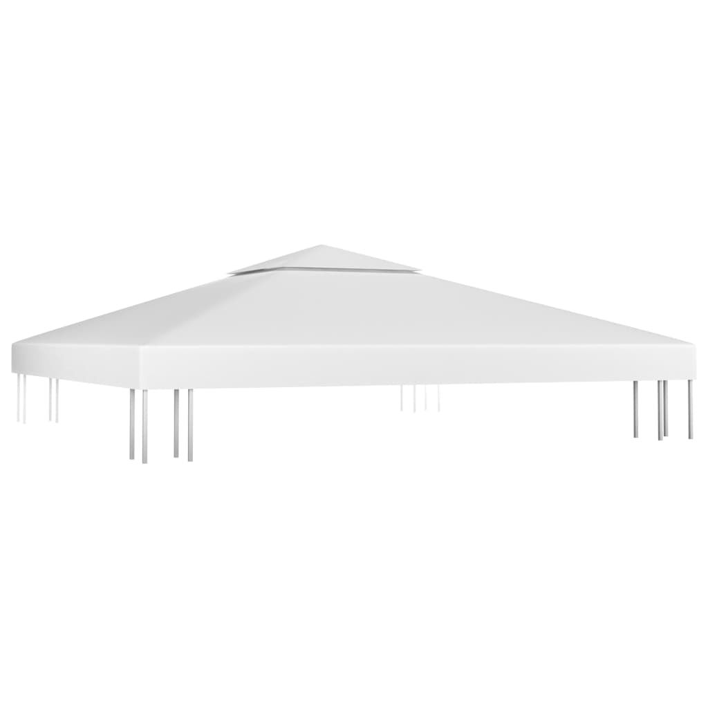Dobbel toppduk til paviljong 310 g/m² 3x3 m hvit