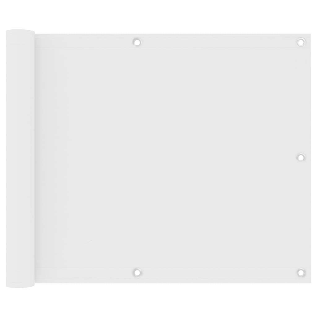 Balkongskjerm hvit 75x400 cm oxfordstoff