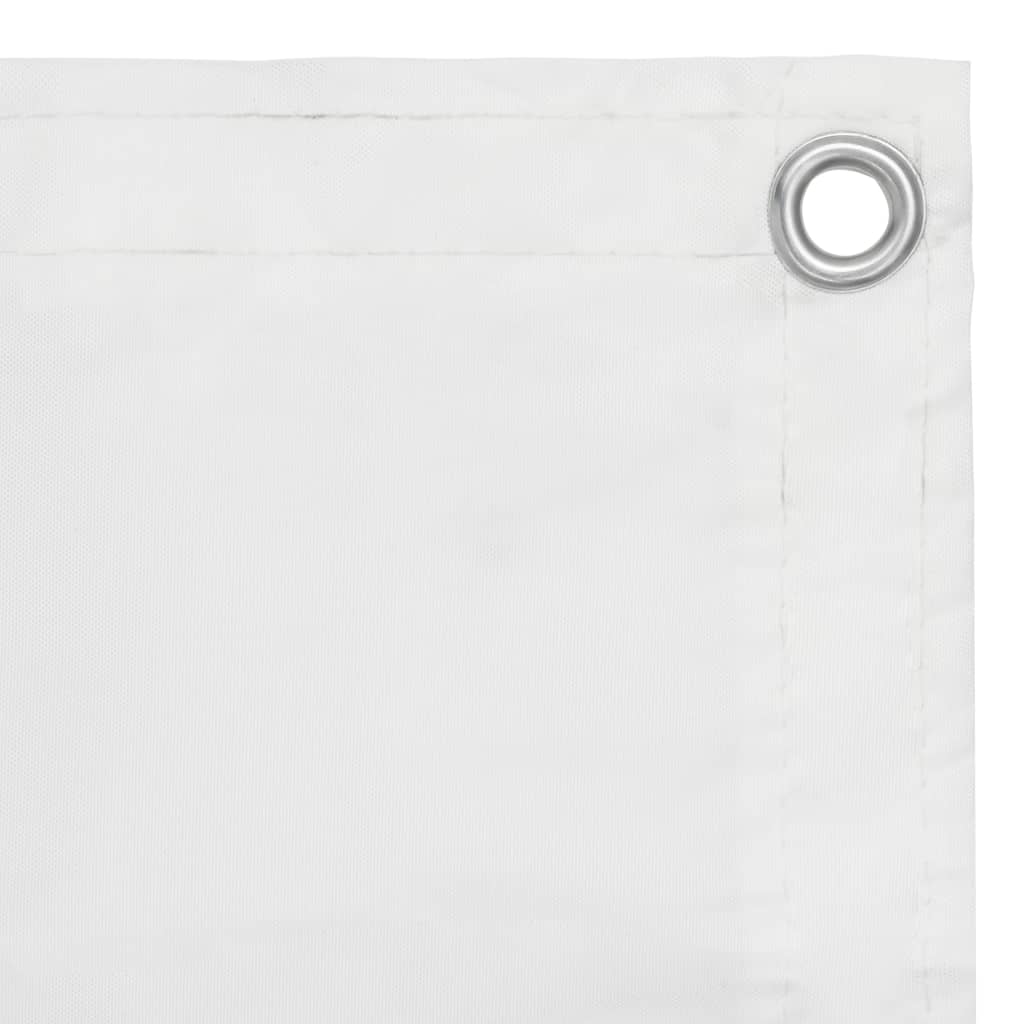 Balkongskjerm hvit 75x400 cm oxfordstoff