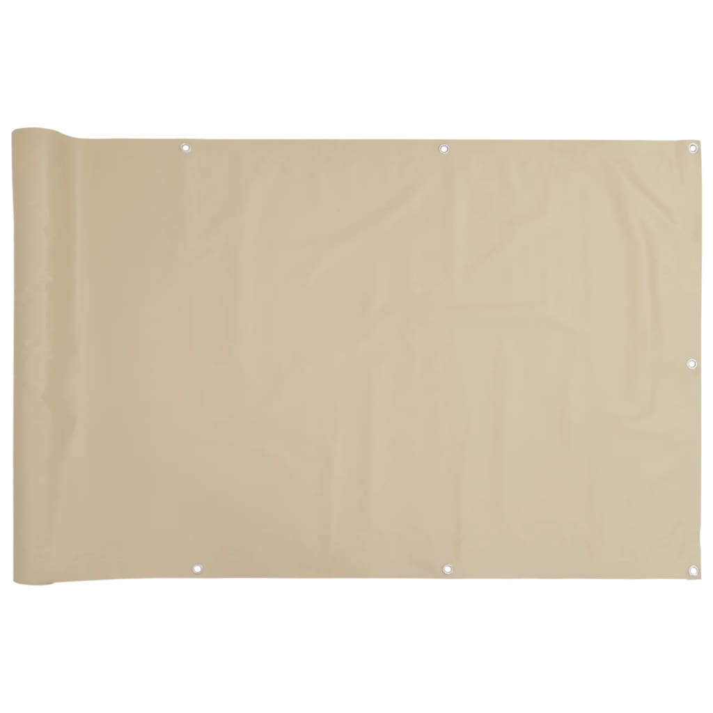 Balkongskjerm beige 90x300 cm oxfordstoff