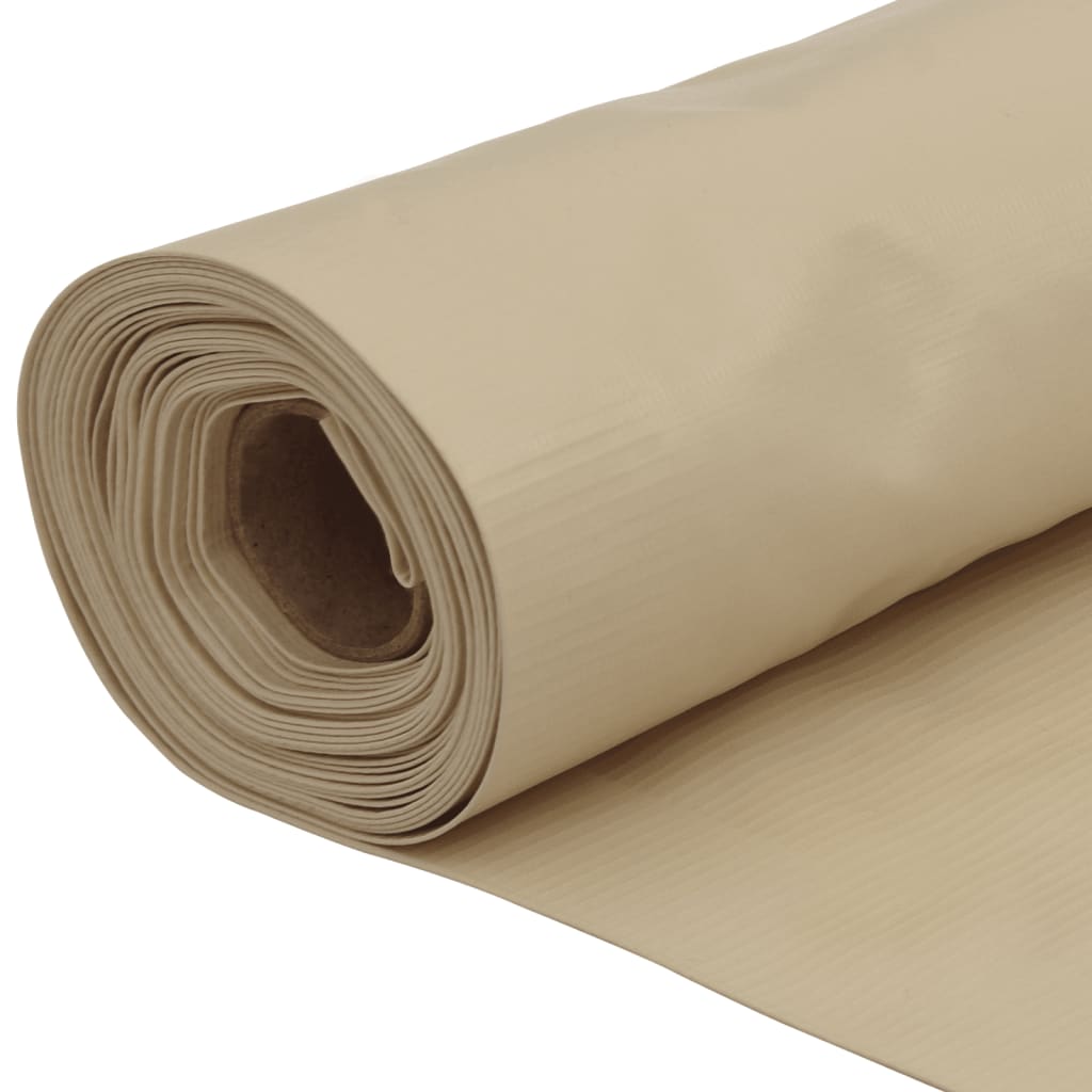 Balkongskjerm beige 90x500 cm oxfordstoff