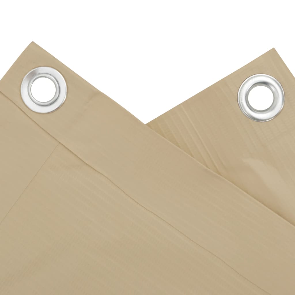 Balkongskjerm beige 120x300 cm oxfordstoff vidaXL