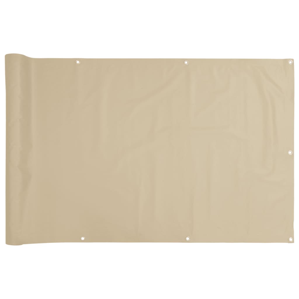 Balkongskjerm beige 120x500 cm oxfordstoff