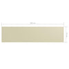 Balkongskjerm kremhvit 75x300 cm oxfordstoff