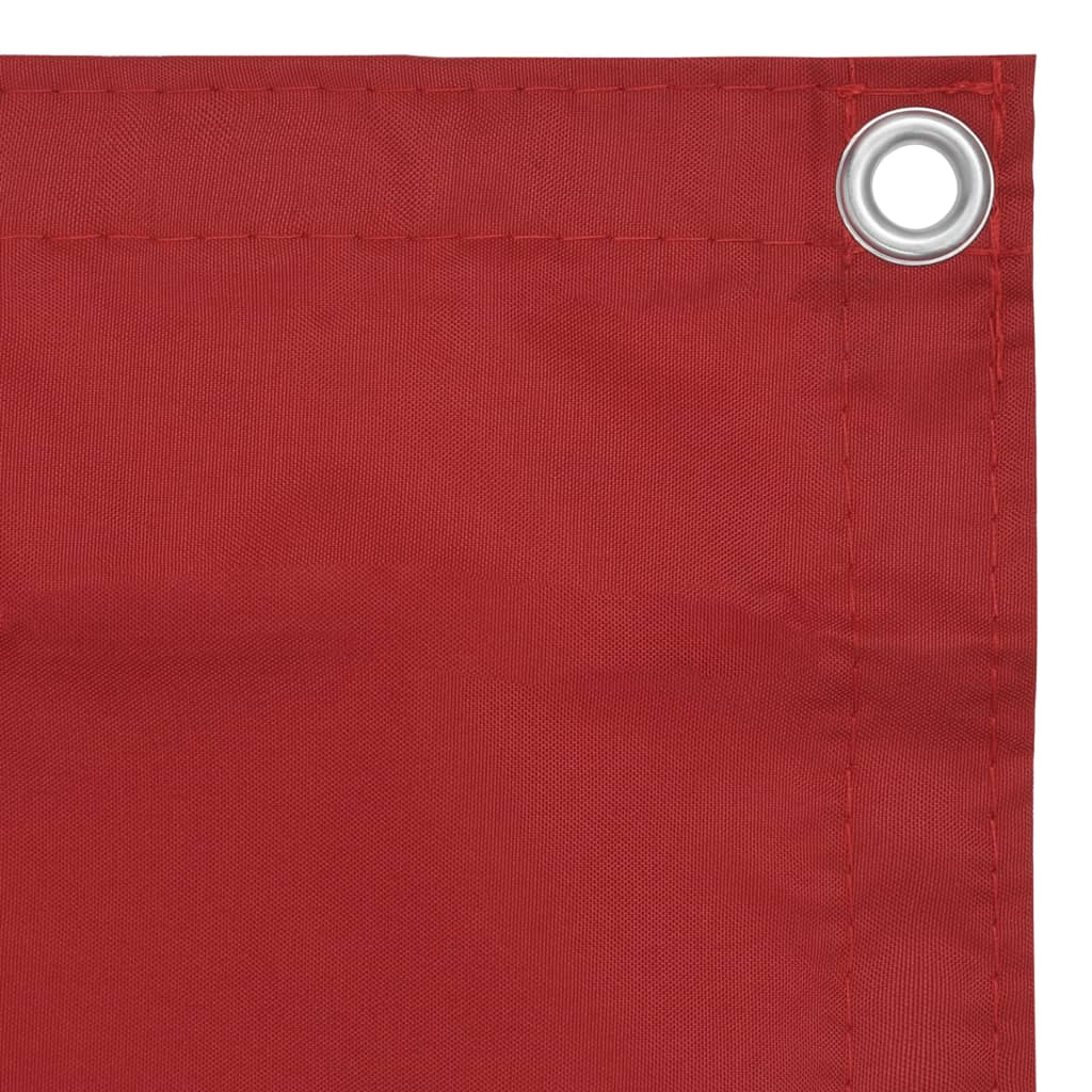 Balkongskjerm rød 75x500 cm oxfordstoff