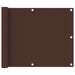 Balkongskjerm brun 75x600 cm oxfordstoff