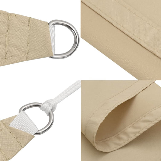 Solseil Oxfordstoff kvadratisk 3x3 m beige