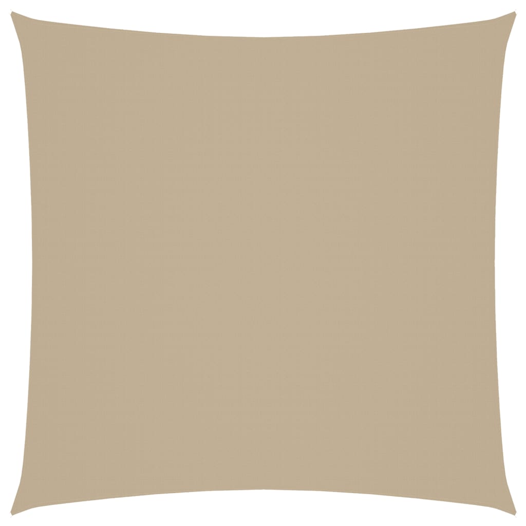 Solseil Oxfordstoff kvadratisk 4x4 m beige