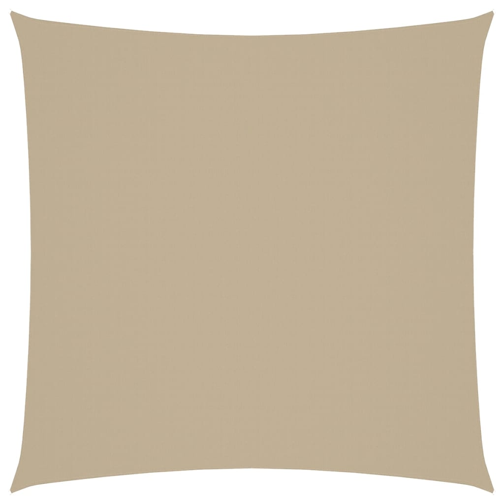 Solseil oxfordstoff kvadratisk 5x5 m beige vidaXL