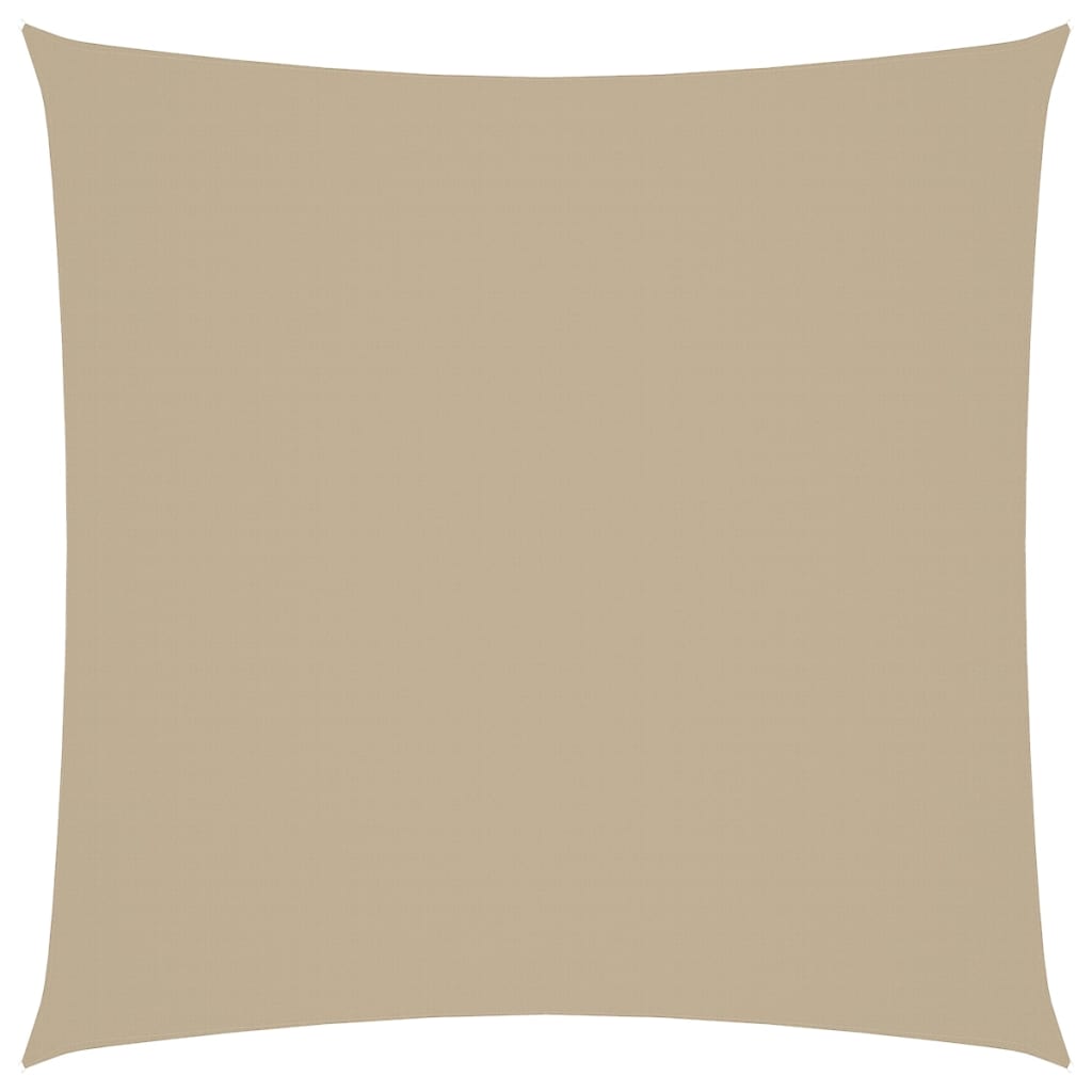 Solseil oxfordstoff firkantet 6x6 m beige vidaXL