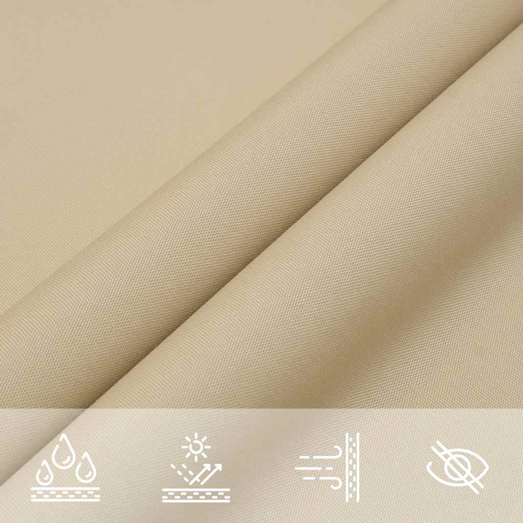 Solseil oxfordstoff rektangulær 2x3,5 m beige vidaXL