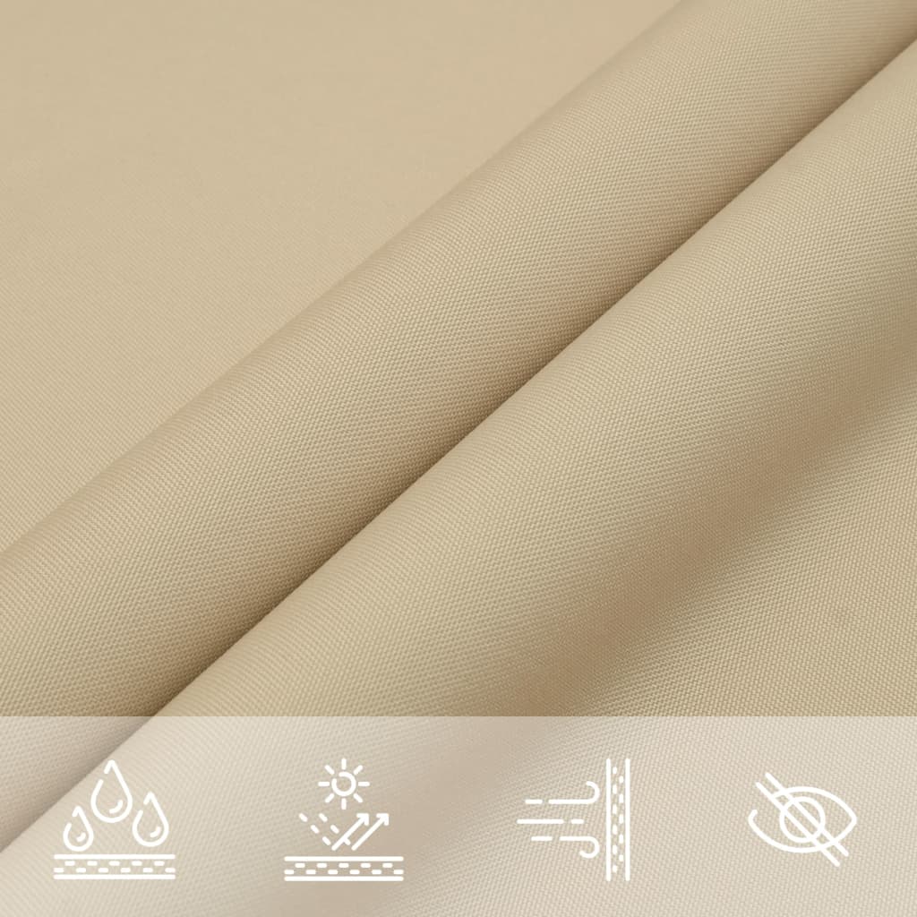 Solseil oxfordstoff rektangulær 2x4,5 m beige