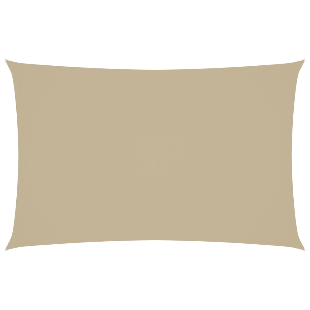 Solseil oxfordstoff rektangulær 2x5 m beige vidaXL