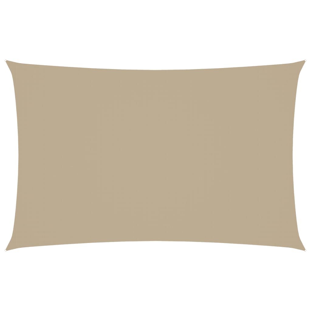 Solseil oxfordstoff rektangulær 2,5x5 m beige vidaXL