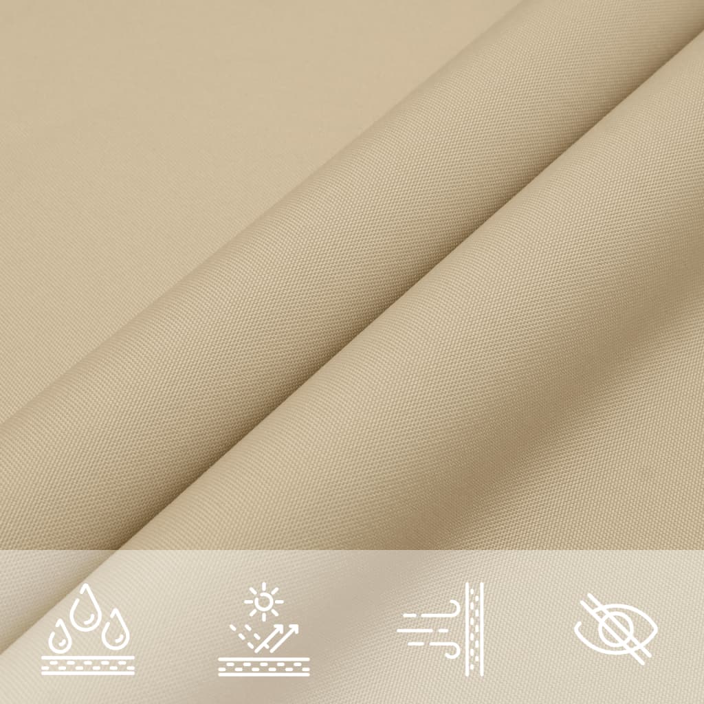 Solseil oxfordstoff rektangulær 2,5x5 m beige vidaXL