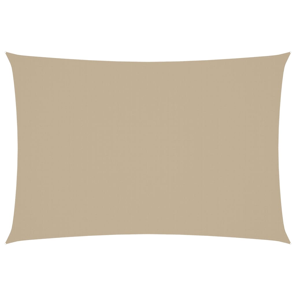 Solseil oxfordstoff rektangulær 3x5 m beige vidaXL