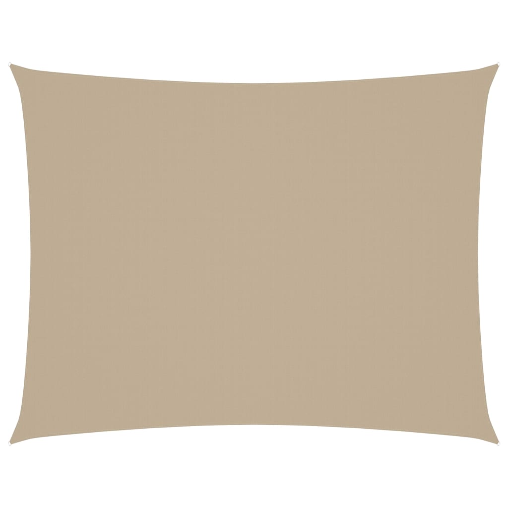Solseil oxfordstoff rektangulær 5x6 m beige vidaXL