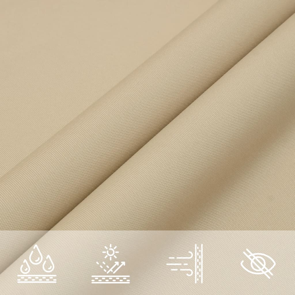 Solseil oxfordstoff rektangulær 5x6 m beige vidaXL