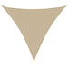 Solseil oxfordstoff trekantet 3x3x3 m beige