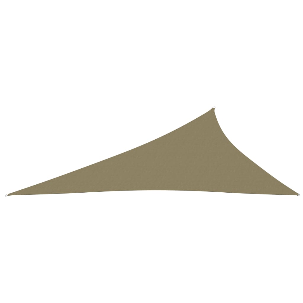Solseil oxfordstoff trekantet 3x4x5 m beige
