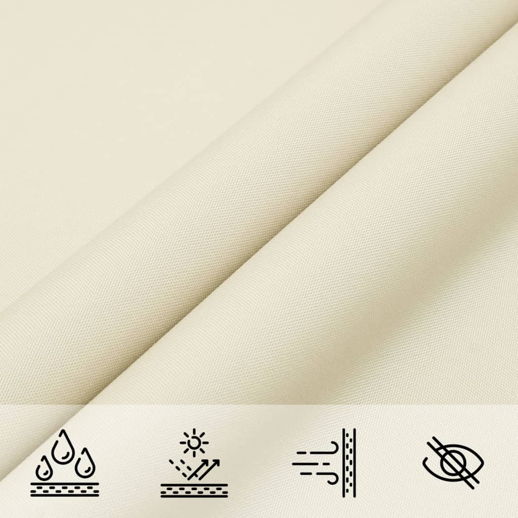 Solseil oxfordstoff rektangulær 2x2,5 m kremhvit vidaXL