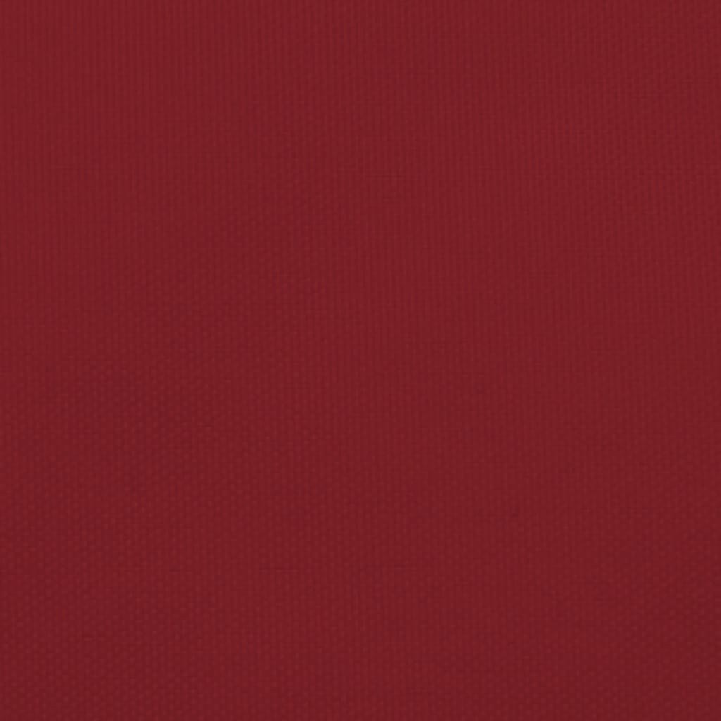 Solseil oxfordstoff rektangulær 4x6 m rød