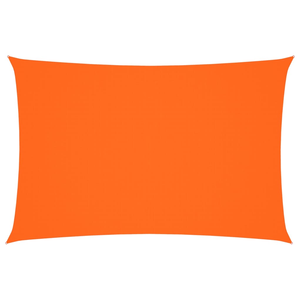 Solseil oxfordstoff rektangulær 2x4 m oransje