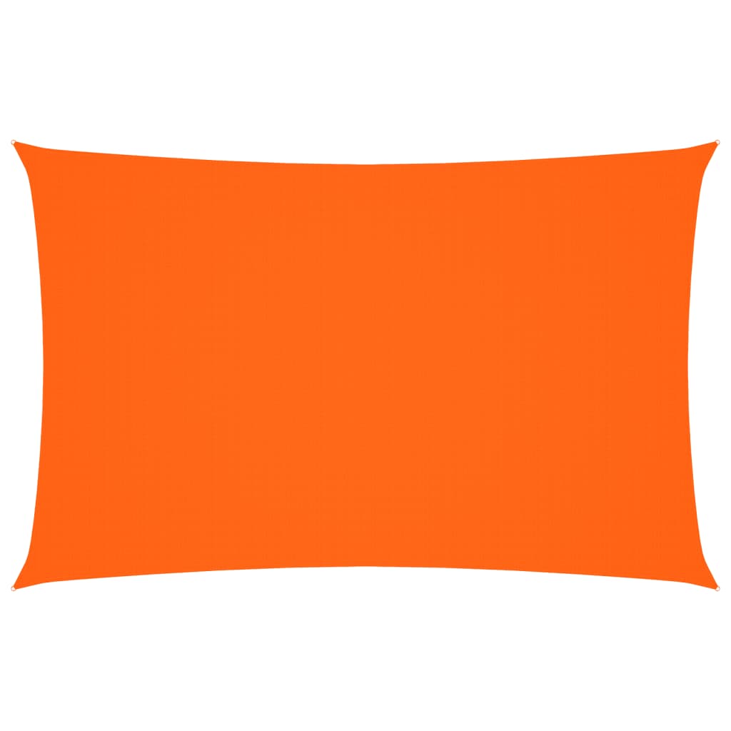 Solseil oxfordstoff rektangulær 2,5x5 m oransje