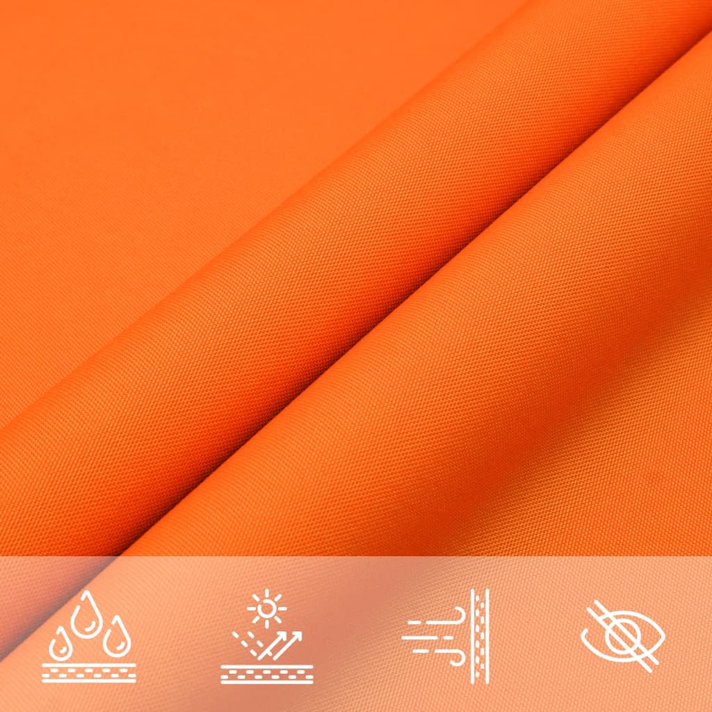 Solseil oxfordstoff rektangulær 5x7 m oransje