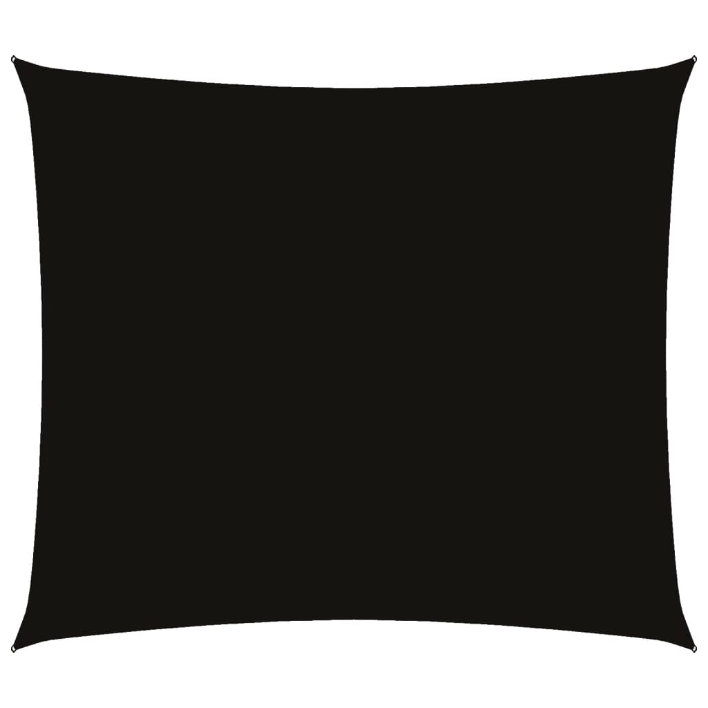 Solseil oxfordstoff rektangulær 2x2,5 m svart