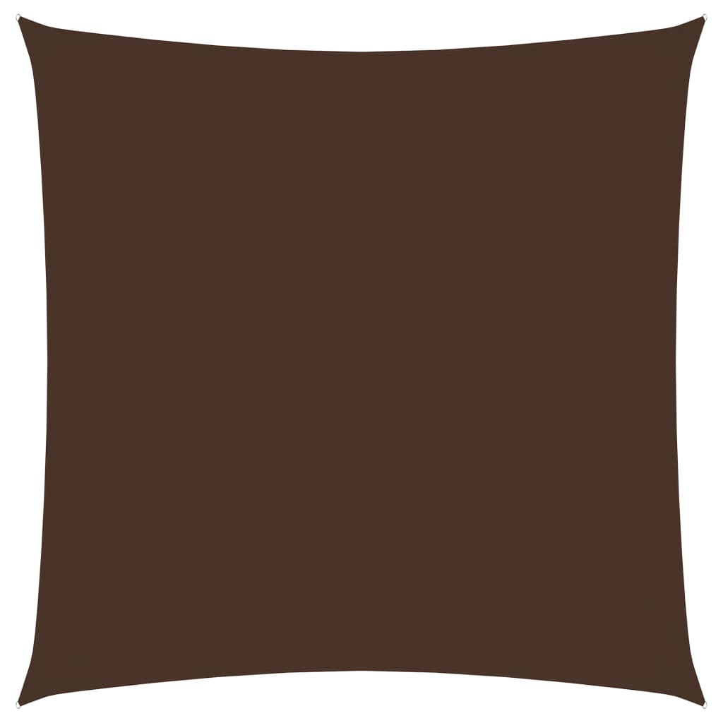 Solseil Oxfordstoff kvadratisk 2,5x2,5 m brun