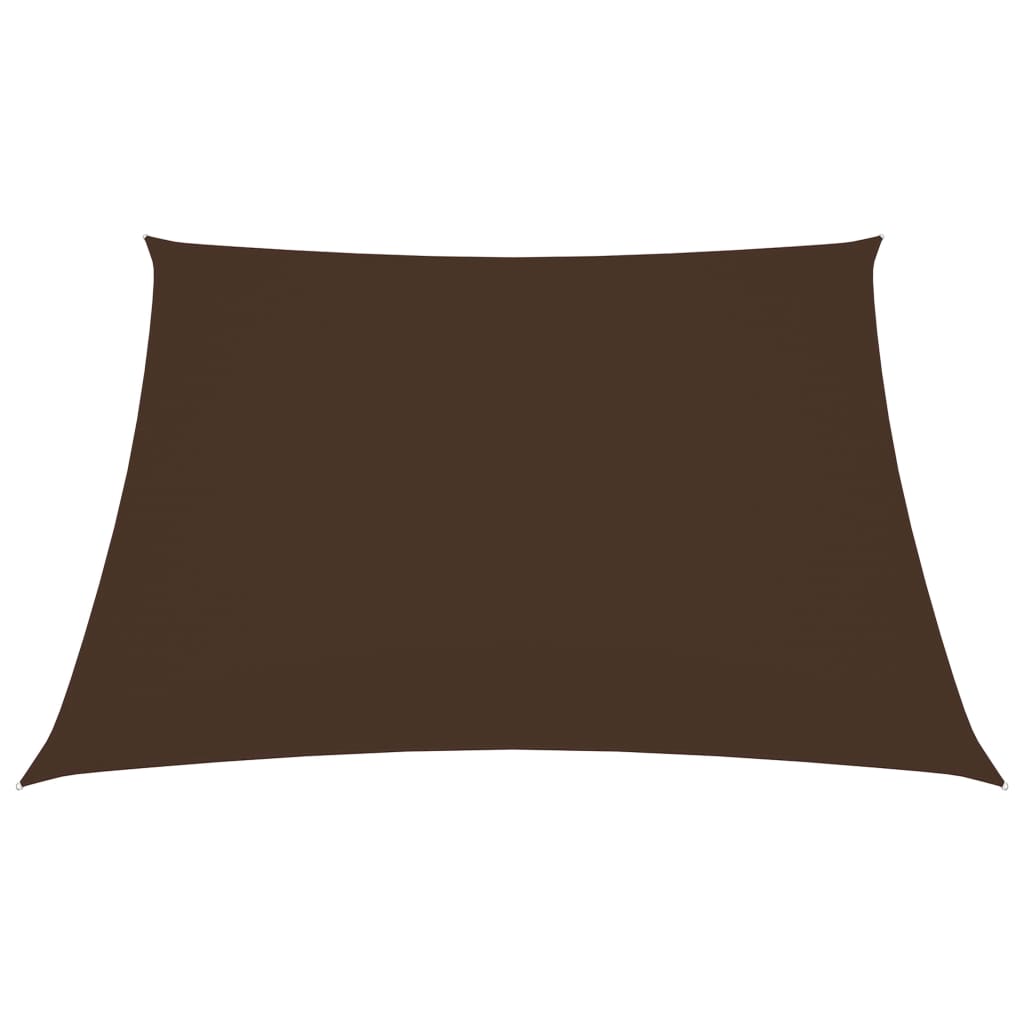 Solseil Oxfordstoff kvadratisk 2,5x2,5 m brun