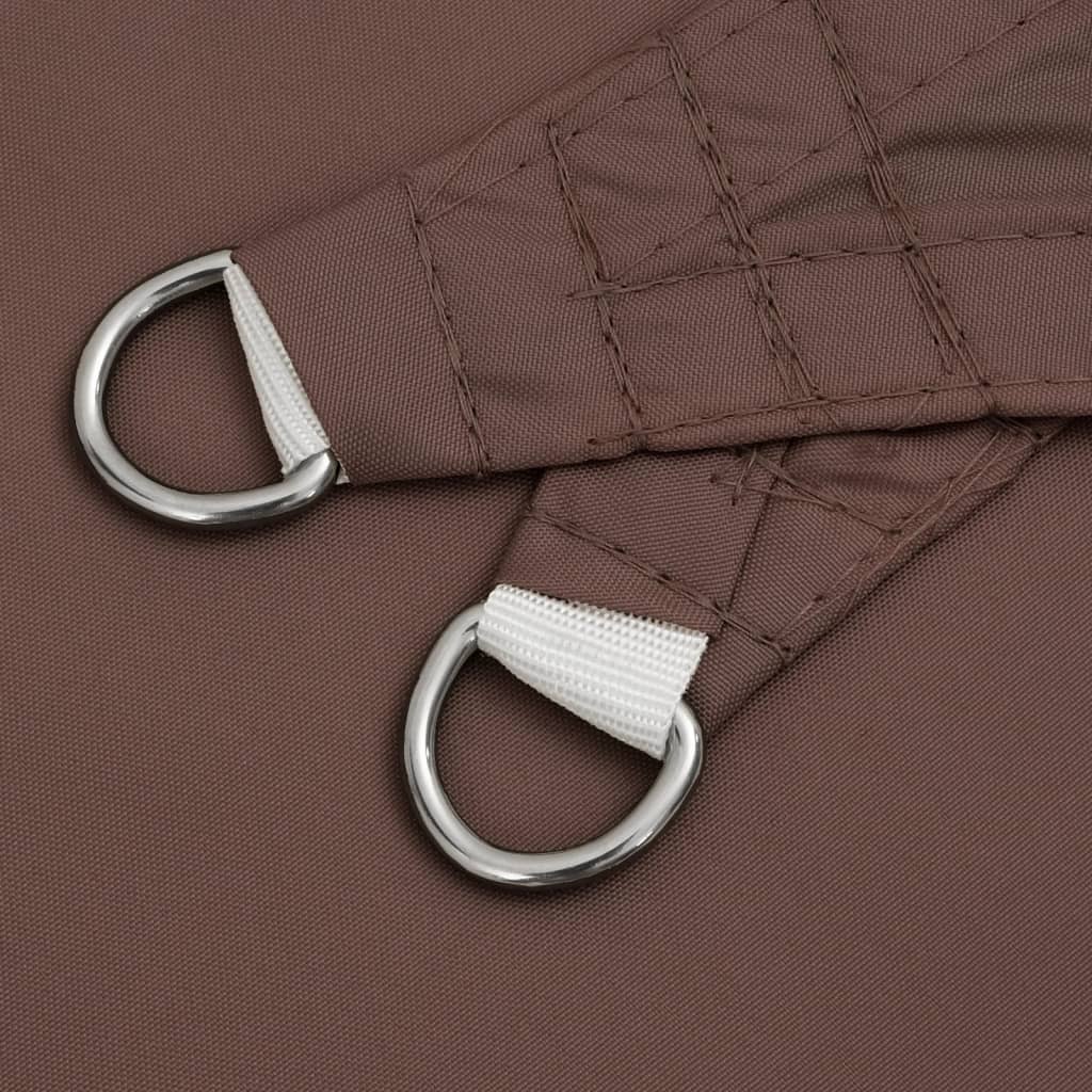 Solseil oxfordstoff trekantet 3,6x3,6x3,6 m brun